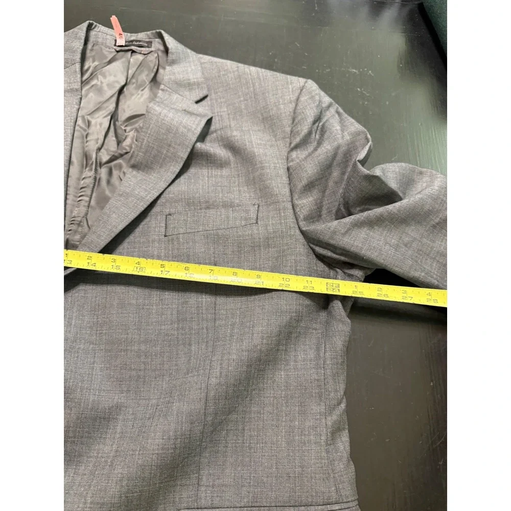 Lauren Ralph Lauren Mens Grey Two Button Blazer Sport Coat 48R